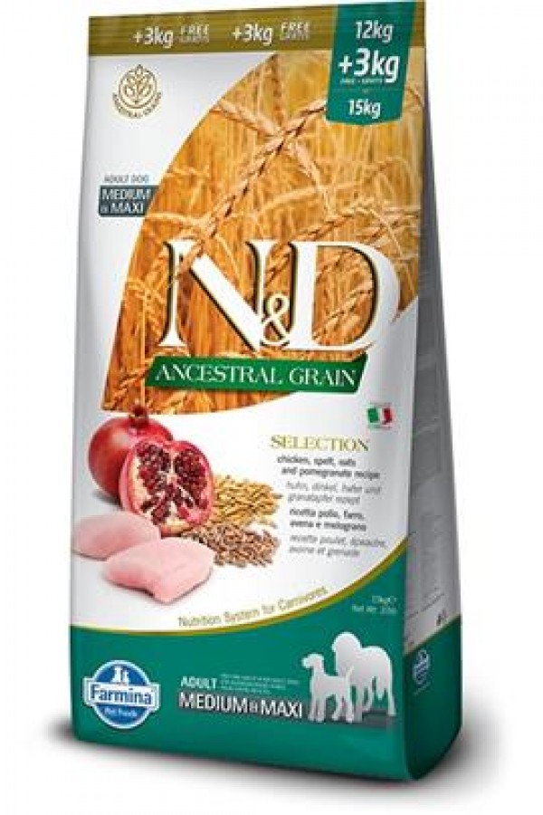 ND AS Chicken&Pomegranate Medium&Maxi Adult 15kg