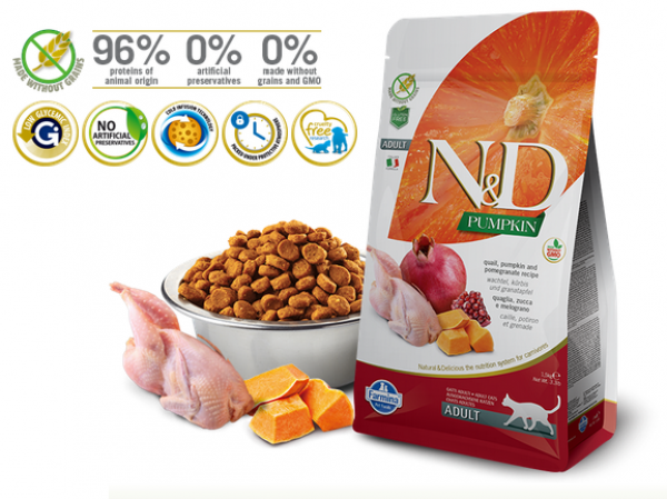 N&D Suva hrana Cat Pumpkin Quail&Pomegranate 1,5kg