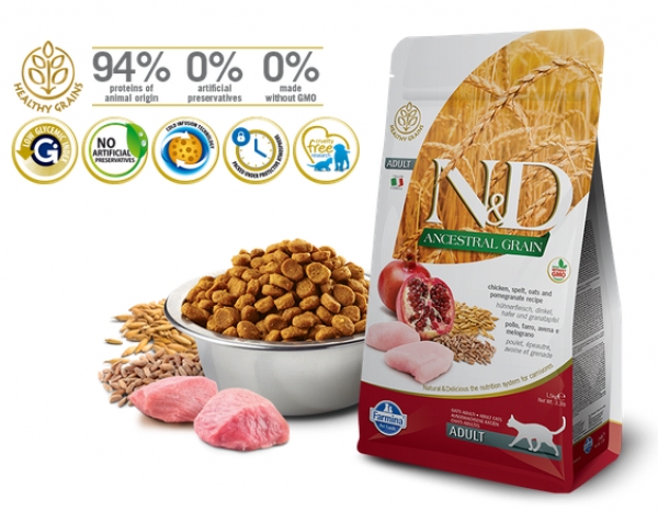 N&D Suva hrana LG Cat Chicken&Pomegranate 5kg