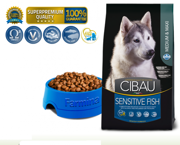 Cibau Suva hrana Superpremium Fish Sensitive Medium&Maxi 2,5kg