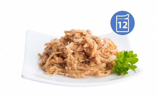 Nuevo DELICIOUS Vlažna hrana ćureći fileti sa tunom, mačijom travom i uljem semena lana 85g x 12 kom. pakovanje