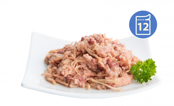 Nuevo TASTY Vlažna hrana fileti lososa sa ćuretinom, potočarkom i uljem lososa 85g x 12 kom. pakovanje