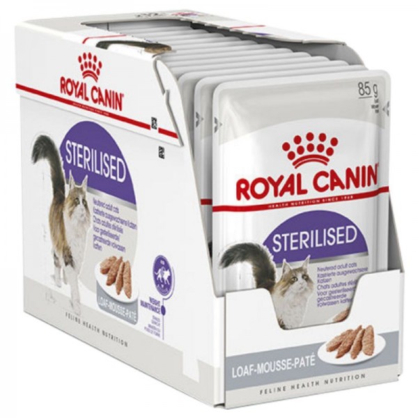 ROYAL CANIN Vlažna hrana za mačke preko 12 meseci starosti, u formi paštete Sterilised loaf 85gr x 12kesica