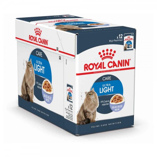 ROYAL CANIN Vlažna hrana za mačke preko 12 meseci starosti, komadići u želeu Ultra light in jelly 85gr x 12kesica